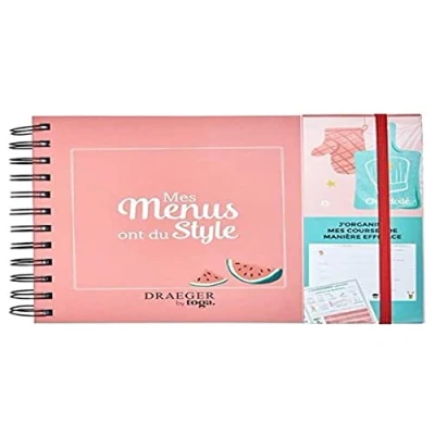 Imagen de DRAEGER PARIS 1886 Menu Planner Mes menus Ont Style, rosa