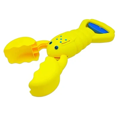 Imagen de alldoro Excavadora Mano, pellizcador diseño de Cangrejo para la Playa y Caja, Pala niños a Partir 3 años, Bolsa Arena Amarillo, Color (63034)