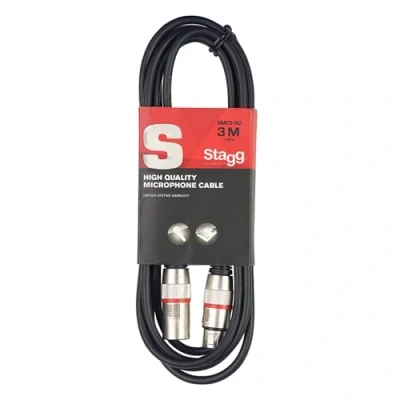 Imagen de Stagg SMC 3 RD cable del micrófono (3 m, conector XLR a XLR) rojo