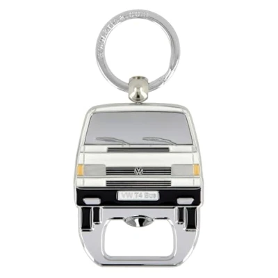 Imagen de BRISA VW Collection llavero Anillo de Accesorio con abridor botellas T3 Camper Bus (Frontal del Bus/Blanco)