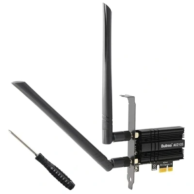 Imagen de Tarjeta WiFi 6E 5400Mbps Bluetooth 5.3, Intel AX210, Tri Bands(6GHz/5GHz/2.4GHz) 6 PCIe, OFDMA, MU MIMO, de Red para Windows 11/10(64Bit)para PC 11/10(64Bit)