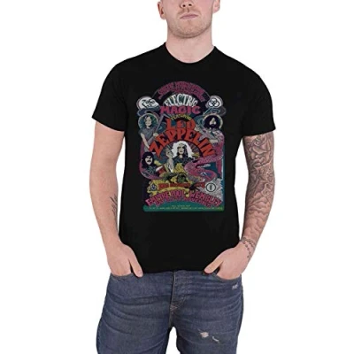 Imagen de Led Zeppelin Ledzeppelin_Full Colour Electric Magic_Men_bl_TS:2XL Camiseta, Negro (Black Black), XX Large para Hombre