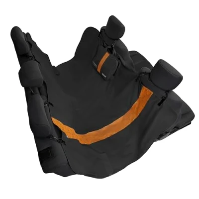 Imagen de Kurgo Hamaca Wander Funda de Asiento Coche para Perros, Protector Mascotas, Cubierta Impermeable Negro