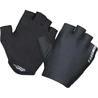 Imagen de GripGrab Aerolite InsideGrip Professional Summer Cycling Gloves Unpadded Short Finger Anti Slip Road Bike TT Track Guantes Cortos Ciclismo, Unisex Adult, Negro, L