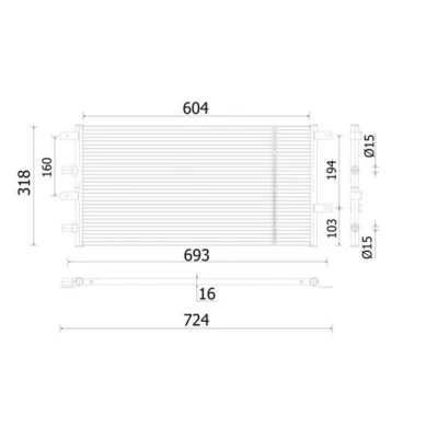 Imagen de MAHLE ORIGINAL AC 914 000S Condensador sin secador 15 604 IVECO: DAILY 6 , Pritsche/Fahrgestell