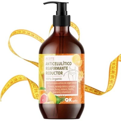 Imagen de QKnatur Aceite Anticelulítico Reafirmante y Reductor (250 ml). Con 9 Principios Activos de Origen Natural para masaje Anti Celulítis Maderoterapia