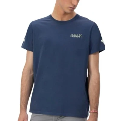 Imagen de El Pulpo Triple LOGO Drawn Camiseta estampada, Hombre, Talla: Medium, Blue