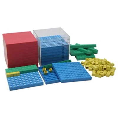 Imagen de WISSNER Continuo Active Learning Base Ten Set en el Rango numérico de 1000, RE Plastic, Caja cartón con guía, Multicolor, M (039598.000)