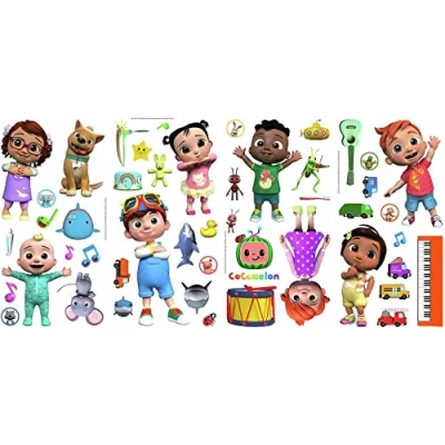Imagen de RoomMates RMK4958SCS Cocomelon Calcomanías de pared para despegar y pegar, multicolor