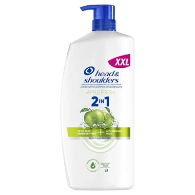 Imagen de H&amp;S Apple Fresh Champú y Acondicionador Anticaspa Todo en Uno 800ml, Hasta 100% de Protección + Pelo Hidratado, Clínicamente Probado, Para Uso Diario, Limpieza con Aroma a Manzana