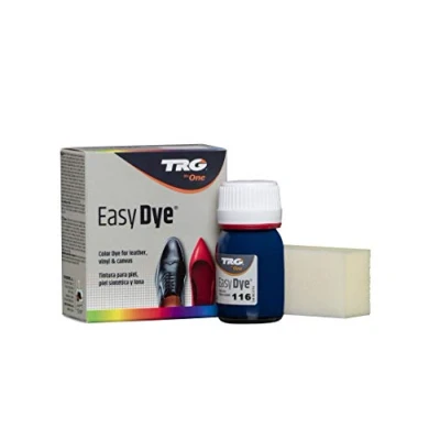 Imagen de TRG The One Tinte para Calzado y Complementos de Piel Tintura zapatos Piel, Lona Sintética con Esponja aplicadora Easy dye #116 Midnight, 25ml