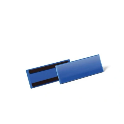 Imagen de Durable 175707 Bolsa de etiquetas magnéticas, para 1/2 A5 apaisadas (210 x 74 mm), paquete 50, azul oscuro