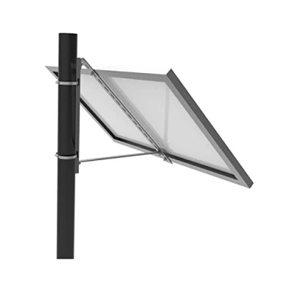 Imagen de enjoy solar Soporte de poste aluminio con ángulo inclinación 45 para un solo panel, módulo solar, adecuado el ancho del 100 670mm (incluye tornillos y tuercas)
