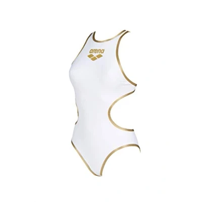 Imagen de arena One Big Logo Bañador de Una Pieza para Mujer, Deportivo Secado Rápido y Tejido MaxLife Eco, Resistente al Cloro Protección UPF 50+ UV