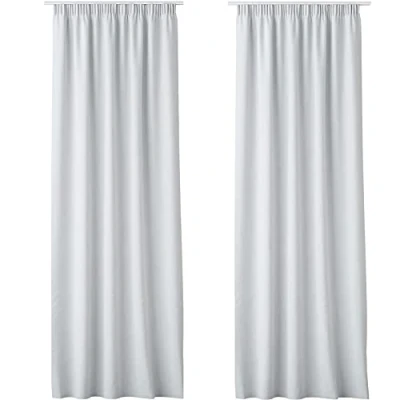 Imagen de JEMIDI Cortinas opacas con cinta Visillos opacos de tela gruesa fruncida universal para ventana salón dormitorio 140 x 250 cm