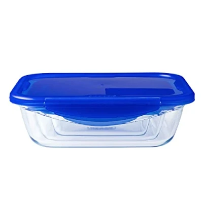 Imagen de Pyrex Cook &amp; Go Recipiente Rectangular 30 x 23 9 cm, 330 cl, con Tapa Cook&amp;GO, Azul