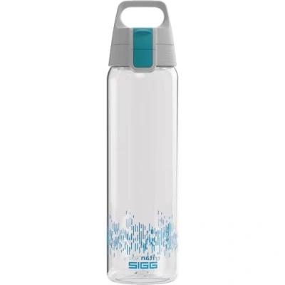 Imagen de SIGG Total Clear ONE MyPlanet Aqua botella cantimplora (0.75 L), hermética sin BPA, fuerte de plástico tritán con filtro para frutas