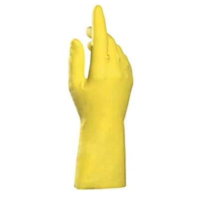 Imagen de Mapa Par de Guantes Domésticos, Talla 7, Látex, Amarillo, 12x31x1 cm