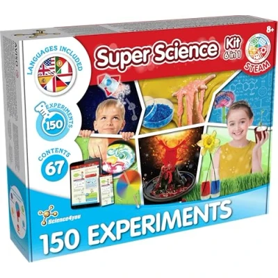 Imagen de Science4you Super Kit Cientifico para Niños +8 Años 150 Experimentos Niños: Volcanes Laboratorio de Quimica, Juegos y Juguetes Científicos Regalos 8 9 10