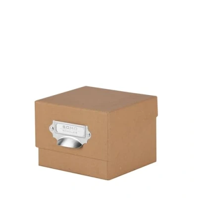 Imagen de Rössler Papier 1325452620 S.O.H.O. Caja para fotos, con etiqueta inscribible, Kraft, 1 unidad