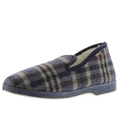 Imagen de Wamba Confortable Cuadros Pantuflas, Hombre, Talla: 44, Marino Zapatos