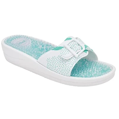 Imagen de Scholl New Massage, Sandal Mujer, Blanco Azul 403, 38 EU
