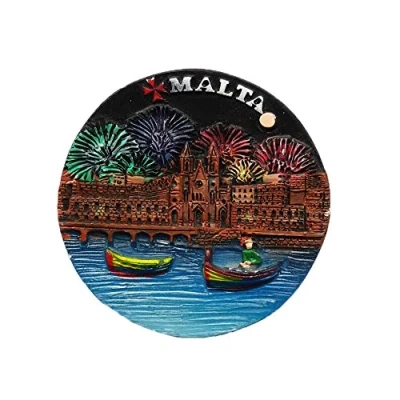 Imagen de imán de nevera 3D Malta para recuerdo la decoración del hogar y cocina,