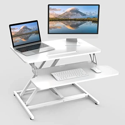 Imagen de ERGOMAKER Convertidor de Escritorio pie, Pie 64 x 40cm Altura Ajustable