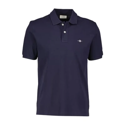 Imagen de GANT Reg Emb Archive Shield Polo Camisa, Azul Ocuro, 3XL para Hombre