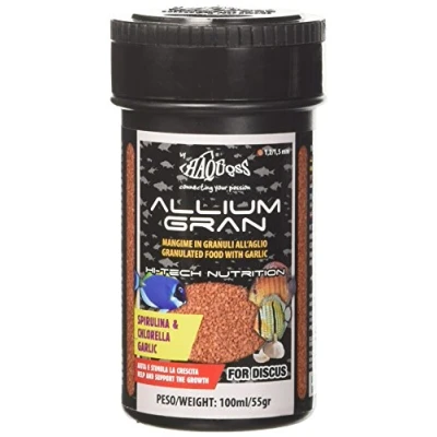 Imagen de Haquoss Allium Gran Alimento en Escamas a Base de ajo para Discus, 100 ml/55 g