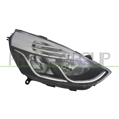 Imagen de PRASCO RN3294913 Faros derecha H7/H1 negro con servomotor para reg. alcance luces, borde cromado RENAULT: Clio 4, 4