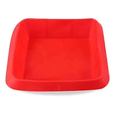 Imagen de Belmalia Bandeja para Hornear Molde Lasaña Cacerola de Silicona Antiadherente 20 x Rojo