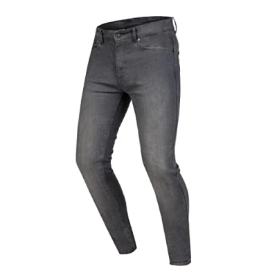 Imagen de OZONE Moto Striker Jeans de Hombre Forro Fibra Aramida Protectores Rodilla Flying Bats Nivel 2 Bolsillos para Cadera y Coxis Slim Fit