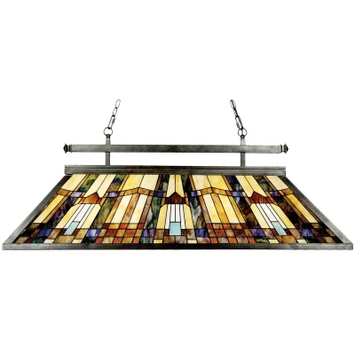 Imagen de QUOIZEL Lámpara colgante colorida de vidrio Inglenook
