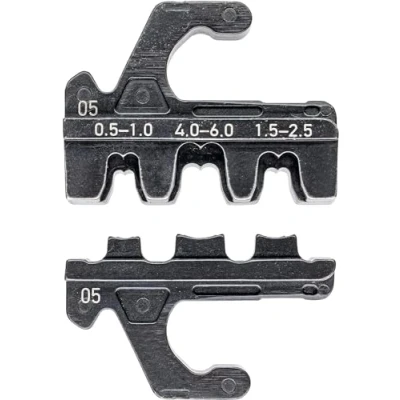 Imagen de Knipex Mordaza intercambiable para conectores faston no aislados (anchura del conector 4,8 + 6,3 mm) 97 39 05