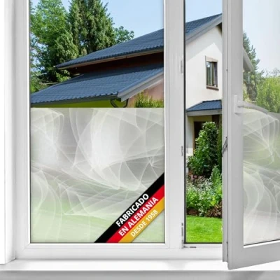 Imagen de d c fix vinilo adhesivo para cristales ventanas Murano estático premium opaco translúcido privacidad decorativo mampara de ducha baño lámina pegatina 45 cm x 1,5 m
