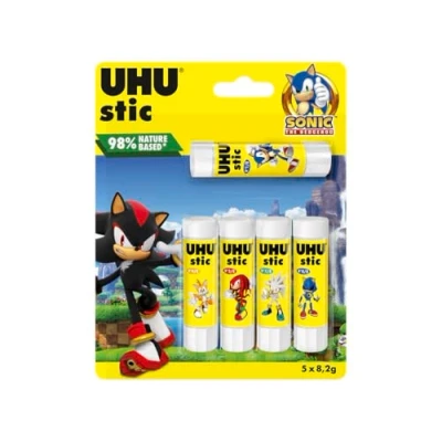 Imagen de UHU Stic Minecraft Barra de Pegamento Sostenible, Pegado Fuerte, Rápido y Duradero, Pack 5 * 8,2 g