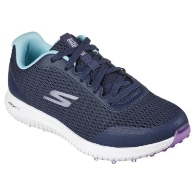 Imagen de Skechers Zapatos de Golf Impermeables para Mujer 2022 Go MAX Fairway 3 sin Pinchos, Navy/Multicolor, 38 EU