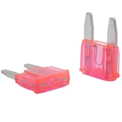 Imagen de SeKi Mini fusibles planos 4 A rosa; fusible para coche, 32 V/CC, planos, barcos, remolques, camiones, caravanas, 5 unidades