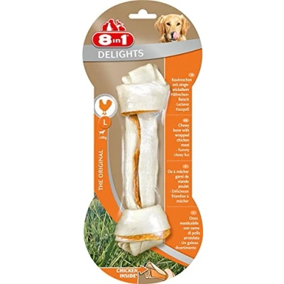 Imagen de 8in1 Delights Chicken Chew Bone L, Bocadillo masticable Saludable para Perros Grandes, 1 Pieza