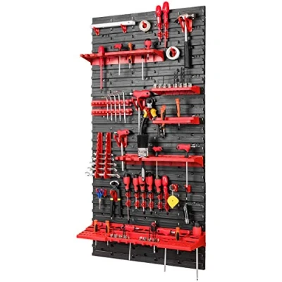 Imagen de PAFEN Sistema de almacenamiento pared herramientas 576 x 1170 Juego portaherramientas con estante Estantería taller