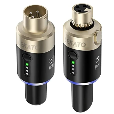 Imagen de LEKATO Receptor de transmisor Micrófono inalámbrico 5,8 GHz Sistema Plug on XLR