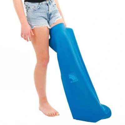 Imagen de Bloccs Funda de escayola impermeable para pierna, baño, ducha y bañera. Protector Estanco #CL78 XL Pierna Unisex Niño Azul