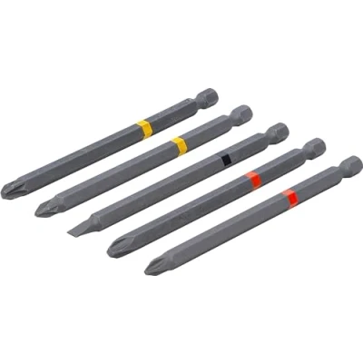 Imagen de BGS Diy 4832 Juego de puntas entrada 6,3 mm (1/4&quot;) cruz PH, PZ, plano longitud 110 5 piezas