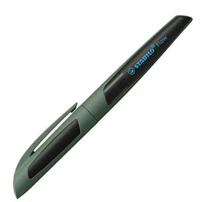 Imagen de STABILO Flow Sportty Pluma estilográfica (incluye cartucho), color azul claro y negro
