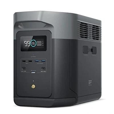 Imagen de EcoFlow Estación de energía portátil DELTA 2 Max, 2048Wh, Batería LFP 3000 ciclos CA 80% carga en 53mins, potencia hasta 3100 W Generador solar silencioso para hogar/caravanas/acampada