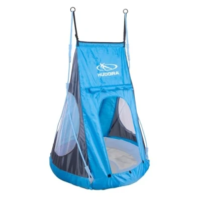 Imagen de HUDORA Cubierta para Tienda Cosy Castle de columpio 90 y 110/120 en azul/limón poliéster interiores exteriores niños adultos