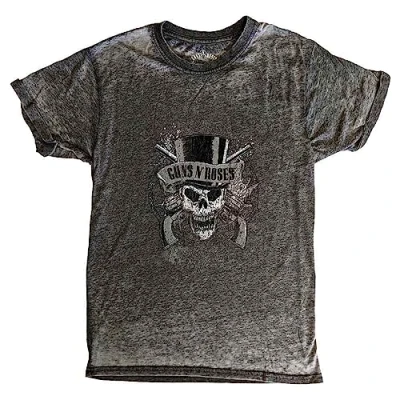 Imagen de Guns N&#039; Roses Camiseta Faded Skull Burnout para Adultos Unisex (M) (Gris Carbón)