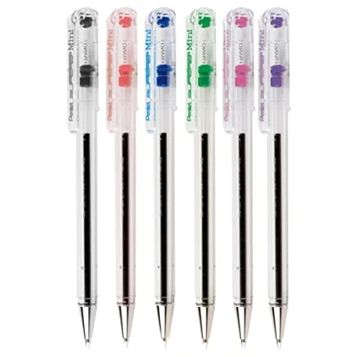 Imagen de Pentel BK77S Superb Bolígrafo mini, surtido, 6 unidades