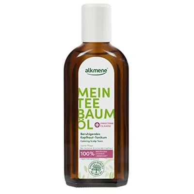 Imagen de alkmene Mi Aceite de árbol té para el cuero cabelludo Tónico 250 ml Alivio la picazón 100% confirmado natural, vegano y climáticamente neutro calmante
